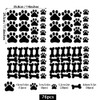 IUMLXJO 76PCS Dog Paws Wall Decals, Vinyl Stones Print Wall
