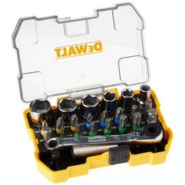 Dewalt DT71516-QZ 24 Piece High Performance Socket and Screwdriving Set (DT71516); long-living sockets; (24 pieces); with case