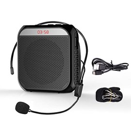 HZXINWANG Portable Amplifier, Rechargeable Teacher Microphone, MiNi Amplifier System, Classroom Microphone, Tour Guide, Yoga Outdoor