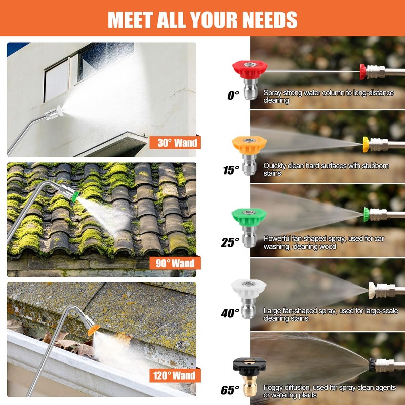 120" Gutter Cleaning Tools From the Ground, Pressure Washer Extension