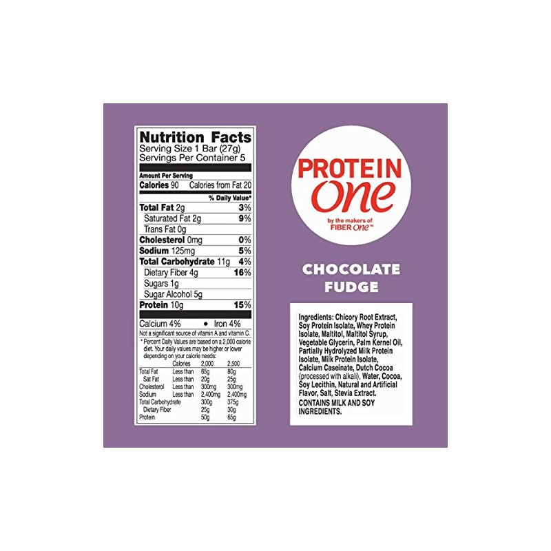 Protein One 90 Calorie Protein Bars, Chocolate Fudge, Keto Friendly,