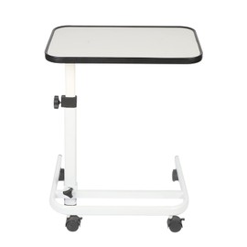 UNLICON Medical Rolling Bedside Table with Wheels, Over Bed Table with Storage, Serving Tray, Laptop Computer Desk for Elderly, Hospital Patient, Home Care, White