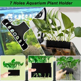 2PC 7 Holes Upgraded Aquatic Plant Cup Holder for Fish Tank - Perfect for Aquaponic Cultivation and Aquascape Decorations on Top of Tank