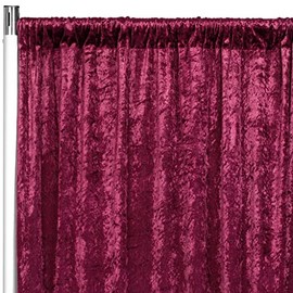 CVL 1 Pc, Velvet 10Ft H X 52" W Drape/Backdrop Curtain Panel - Burgundy for Wedding, Tradeshows, Showrooms, Birthday Parties, Theaters Decor