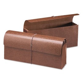 Smead Products - Smead - 3 1/2 in. Expansion Wallets, 12 x 5, Leather-Like Redrope - Sold As 1 Each - Neat, professional wallets feature a distinctive leather-like material. - Elastic cord holds protective flap tightly around the wallet. - Double thick f