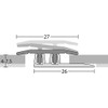 Profi-Design Transition Profile Aluminium 27 mm / 90 cm Stainless