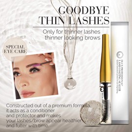 Dlux Professional Eyelash Coating Sealant - 5ml, Clear Lash Sealer & Eyelash Extension Conditioner, Eyelash Extension Aftercare, Prolonged Retention, Flocked Tip Applicator, Korean Cosmetic