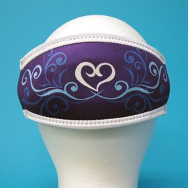 SeaCanary Snorkeling Diving Mask Strap Cover Tribal Heart Blue