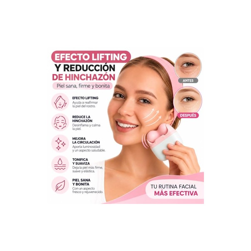 Rodillo de Hielo Facial para Cara y Ojos (morado)