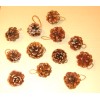 Unbranded Snow Pine Cone Ornaments Christmas Decorations 1 1/2" to