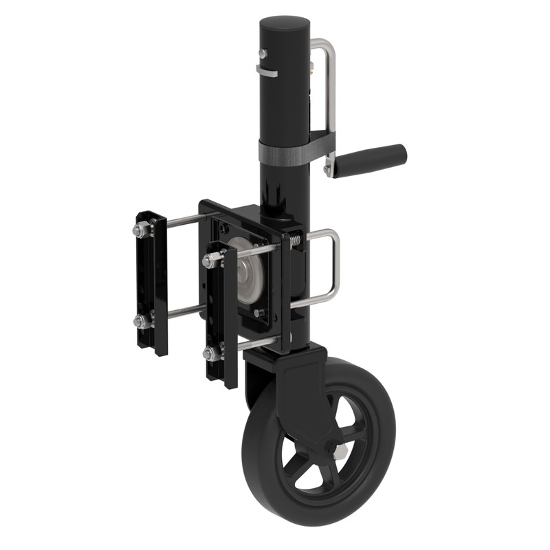 TOWKING 8" Spoke Wheel Trailer Jack, 10" Vertical Movement, 1500
