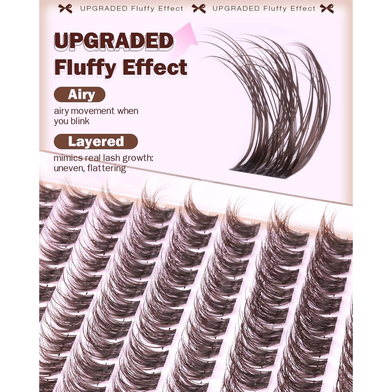 Brown Lash Clusters Wispy Eyelash Clusters Brown Natural