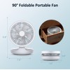 shinic Ultra Quiet Table Fan, Rechargeable Battery Operated Desk Fan