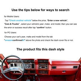 Yiz Dash Cover Mat Custom Fit for Ford F100 F150 F250 F350 Bronco 1980 1981 1982 1983 1984 1985 1986 Dashboard Cover Pad Carpet Protector(80-86 Dark Brown) J71