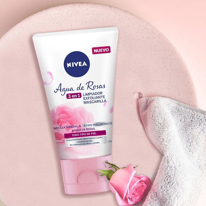 Nivea Gel Limpiador Facial Agua Rosas Todo Tipo Piel 150
