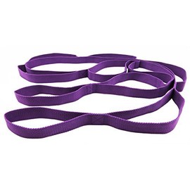 Wacces Yoga Strap Stretch Restore Multi-Grip Fitness Pilates Stretching Belt Multicolor (Purple)