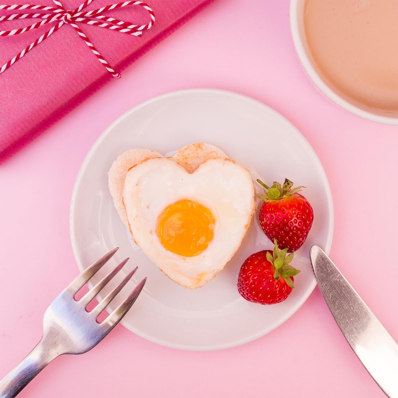TEAONE Egg Mold, 4 PCS Egg Cooking Rings for Frying