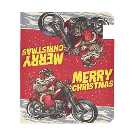 ALAZA Santa Claus Motorcycle Magnetic Mailbox Cover MailWraps Garden Yard Home Decor for Outside Standard Size-18"x 20.7"