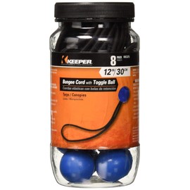 Keeper 06325 12" Toggle Ball Bungee, 8 Piece Jar