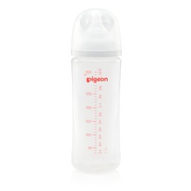 PIGEON SofTouch | Biberón Para Bebés De 6 Meses En Adelante | Simula Lactancia Materna | Tecnología Japonesa | Reduce Cólicos | Tetina L | 330 ml | Color Blanco