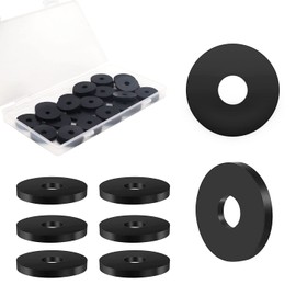 Rubber Washers - 16PCS Flat Rubber Washers for Bolts Spacers, 1 1/2" OD x 3/8" ID x 1/8" Thickness, Heavy Duty Abrasion Resistant, Black Vibration Damping Pads
