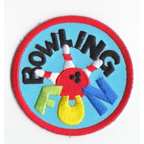Boy Cub Girl Scouts Badge Fun Patch Badge~Bowling Fun