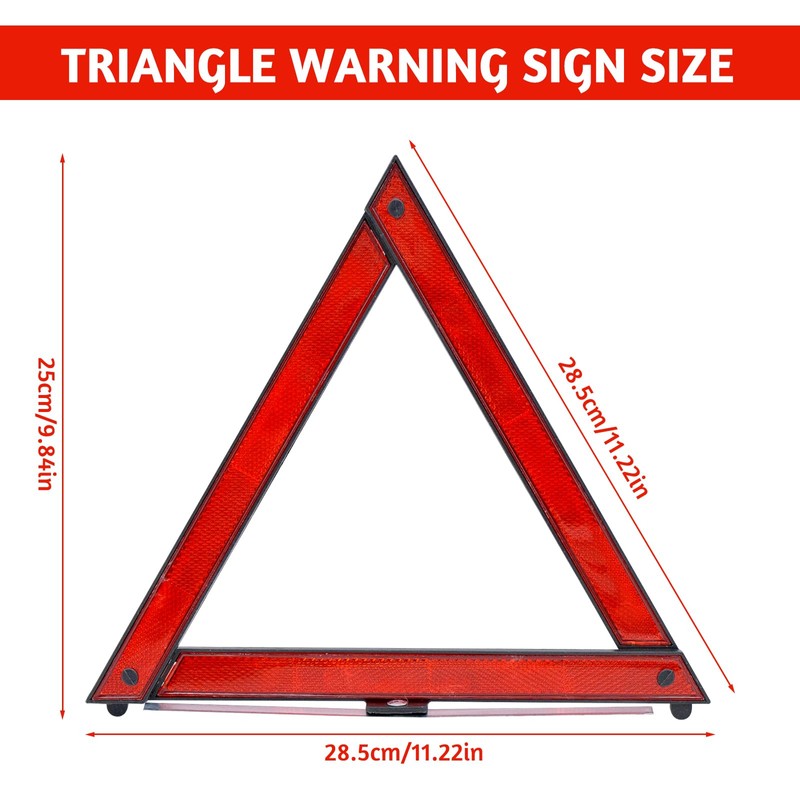 FORYNXHWIN Car Warning Triangle, Reflective Warning Triangle, Foldable Car Warning