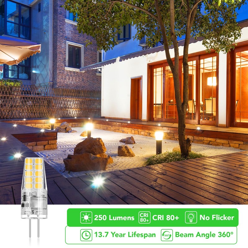 BUBO 40 Pack G4 LED Bulb 2W Equivalent 30W 3000K