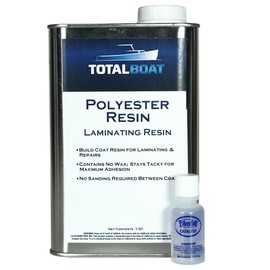 TotalBoat Polyester Laminating Resin - Marine Grade Fiberglass Resin and MEKP Catalyst for Layups and Repairs (Quart)
