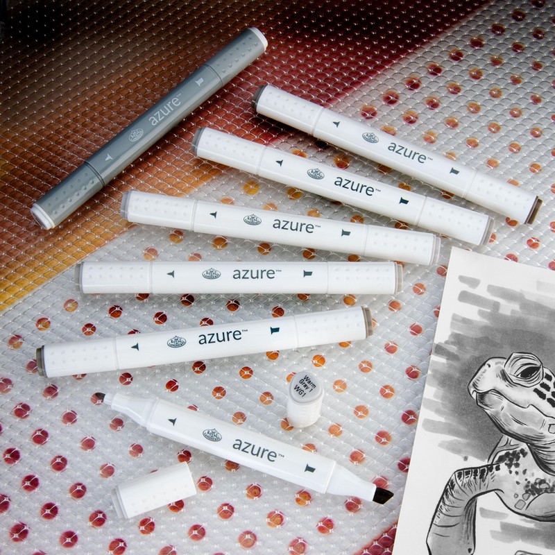 Royal and Langnickel Azure Marker Set 7/Package - Warm Gary