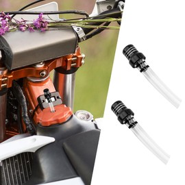RGOAANC 2PCS Motorcycle Breather Hose Gas Fuel Tank Cap Vent, Gas Tank Vent, CNC One Way Tank Valve Vent Tube with Aluminum Cap, Universal Tube Hose Breather Cap for ATV Quad CRF Pit Dirt Bike