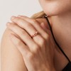 PAVOI 14K Gold Plated Croissant Dome Rings for Women -