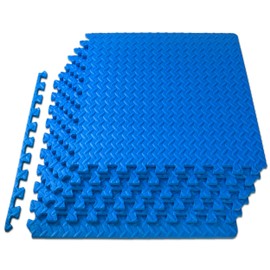 ProsourceFit Exercise Puzzle Mat 1/2" - Blue-ACA
