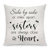 Sister Throw Pillow Cover Sister Inspirational Pillow Case Gift for