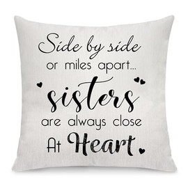 Sister Throw Pillow Cover Sister Inspirational Pillow Case Gift for Big Middle Little Sister Women Girls Graduation Birthday Christmas Pillow Cover Cushion Cover Gift (Sister-3)