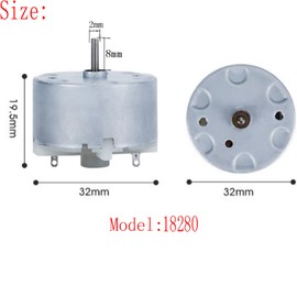 RF-500TB-18280 Mini Electric DC Motor 1.5V-5V 2700RPM DC Motor 32mm Diameter Motor, Pack of 2
