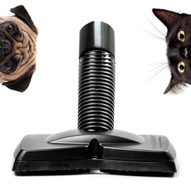 FurEater Vacuum Cleaner Brush Attachment for Removing Pet Hair (2.0 Improved Version) Cats & Dogs Lint Remover for Furniture, Carpets, Car Detailing, Universal Fit with Adapter 1 1/4 and 1 3/8 inches