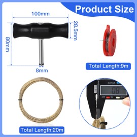 efuturetime Cutting Wire Windscreen with Handle, Car Windshield Removal Tool with 20 m Steel Window Glass Cutting Wire