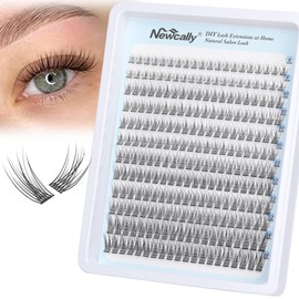 Natural Lash Clusters DIY Lash Extension Wispy Eyelash Clusters C-curly Cluster Eyelash Extension 10-14MM Individual Lashes Eyelash Extension Faux Mink Lash Clusters by Newcally