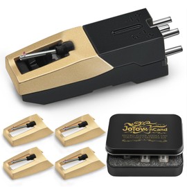JoTownCand 5PCS Record Player Needle and Turntable Cartridge Kit, Replacement Stylus for Crosley Victrola ION, Elliptical Diamond Tip with Moving Magnet Cartridge, High Fidelity Sound, Low Record Wear