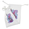 Ambesonne Music Fabric Pouch Set of 2, Illustration of Electric