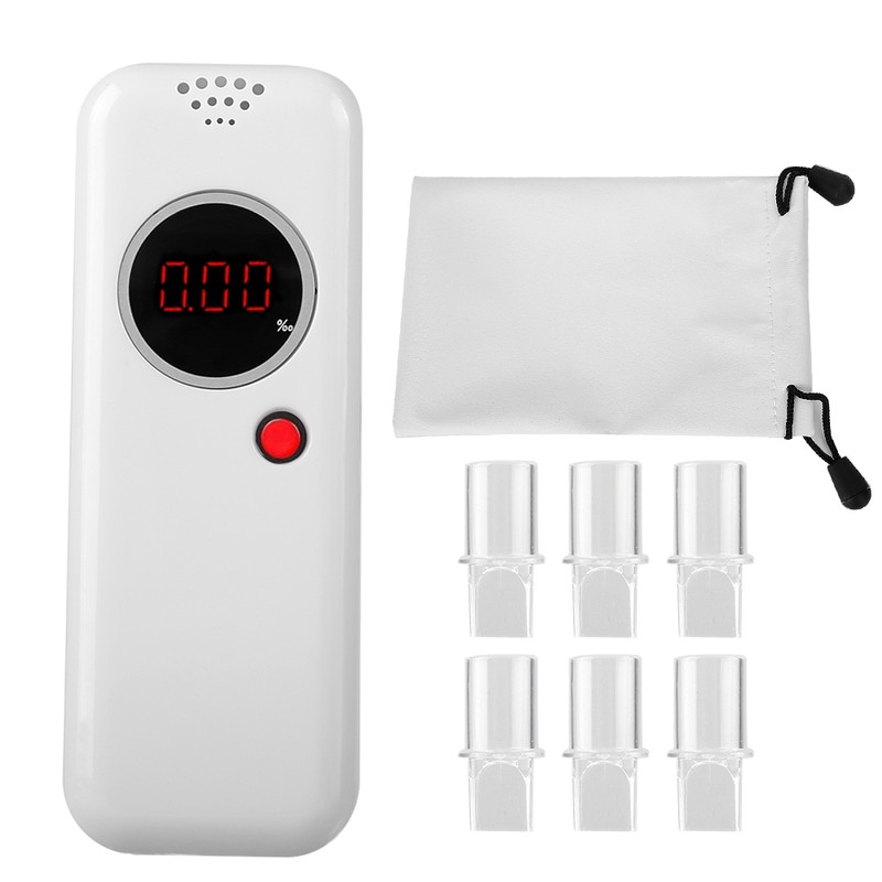 LCD Mini Digital Backlight Folding Mouthpiece Alcohol Breathalyzer Meter Analyzer