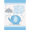 Unique Baby Elephant Thank You Cards, 5.5" x 4", Blue