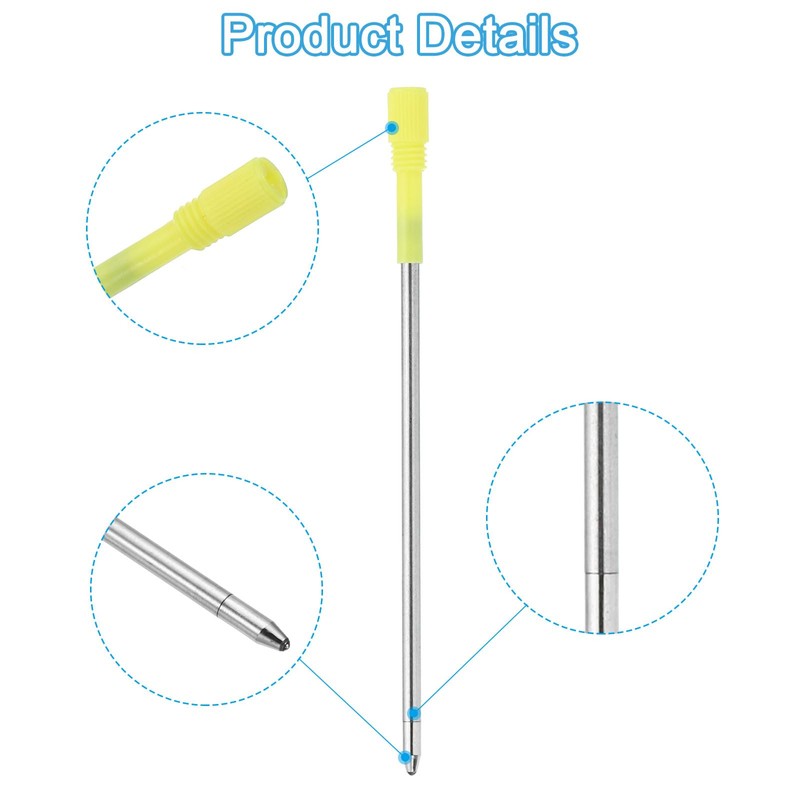 PATIKIL 10pcs 0.5mm Pen Ink Refills, Medium Point, Metal Pen