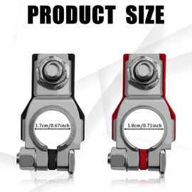 Msyuusr - Terminales de batería de coche para Nissan, terminal de batería positivo y negativo, terminales de batería de repuesto automotriz y extremos universales para Nissan 243407F000 243407F001 (2