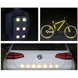 Matt Discount Reflective Diamond Grade Hi-Vis Waterproof Stickers Multi-Color Pack - 12 pcs 1.18in x 3.25in (3cm x 8cm)