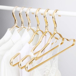 Creation Core Pack of 10 Stylish Aluminum Metal Coat Suit Clothes Hangers(Golden)