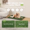 HQ4us Dog Grass Pad with Tray Large 34”×23” Dog Litter