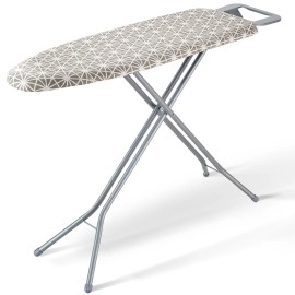 Large 51 X 13 Ironing Board with 4 Layers and 100% Cotton Cover 7 Adjustable Heights Heat Resistant for Home Laundry Room UseNumber of Panel Layers: 4 Layers, Panel Size: 51 x 13 inch