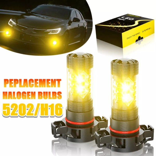 CHUSYYRAY 2Pc yellow High Power LED Daytime Running Light Bulbs